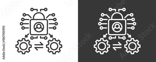 Access Control Icon Set Vector Collection Isolated In Black And White