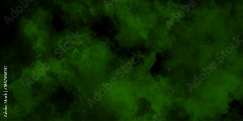abstract cloud and vapor texture background. Black and Green smoke aquarelle smudge illustration smooth grungy smokey light pastel colors ink glow. Teal color powder explosion