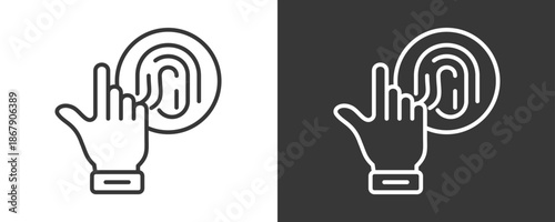 Biometric Icon Set Vector Collection Isolated In Black And White