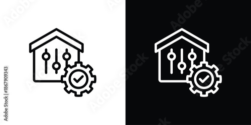 Internal Control Icon Set Black And White
