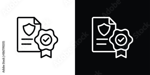 Compliance Icon Set Black And White