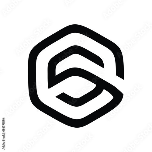 Modern Abstract Hexagonal Letter S Logo Icon