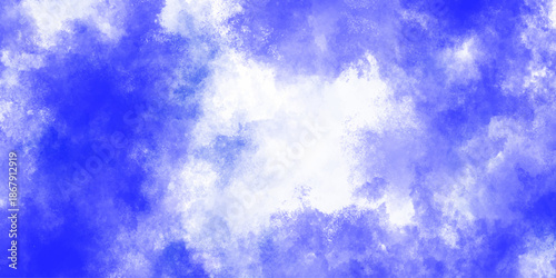 Abstract light blue watercolor cloudiness, mist, or smog background. light blue sky with white background and blurred pattern. Vivid textured aquarelle painted art design background.	