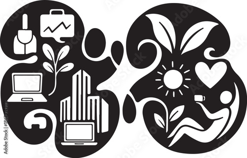 Work Life Balance and Harmony Concept