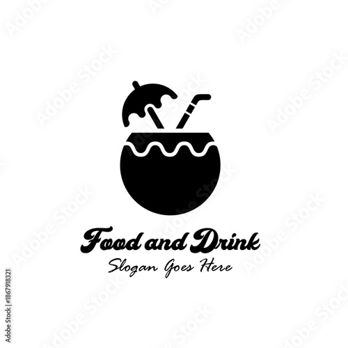 Food and Drink logo, Food And Beverage logo, typography logo template