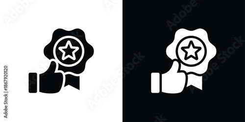 Top Rated Icon Set Black And White