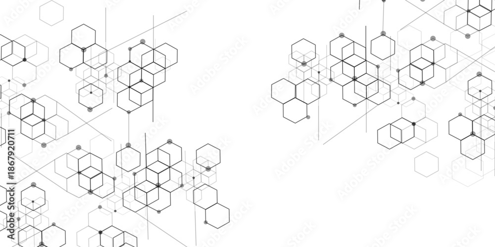 Abstract hexagon white background with shadow .white background ...