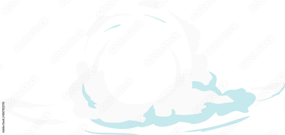 Obraz premium Cartoon Smoke Cloud Flow Element