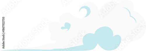 Cartoon Smoke Cloud Flow Element