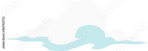 Cartoon Smoke Cloud Flow Element