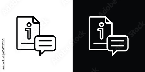 Information Icon Set Black And White