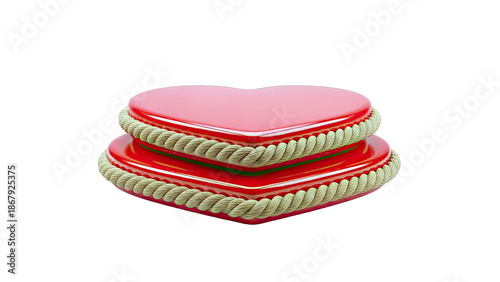 Stacked Heart Shapes with Rope Decoration