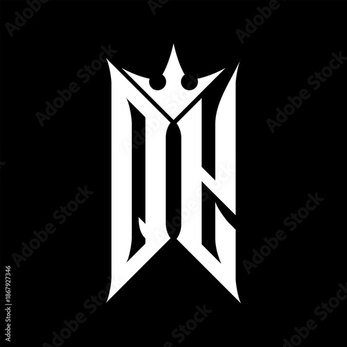 QY Elegant White Logo on Black Background