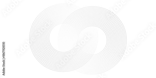 halftone dot abstract background. black circle lines pattern. Futuristic technology concept. Suit for cover, poster, banner, brochure, header, website