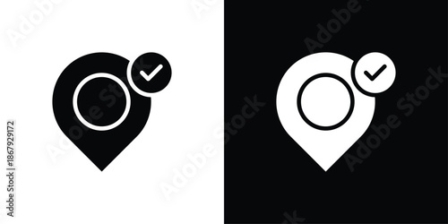 Location Icon Sheet Shopper Icon Set Black And White