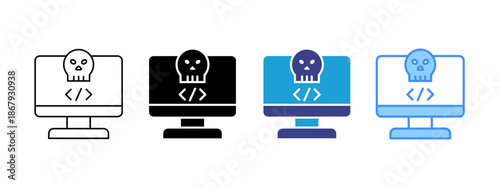 Exploitation icon set multiple style collection