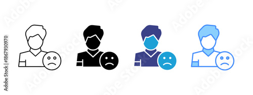 Deception icon set multiple style collection