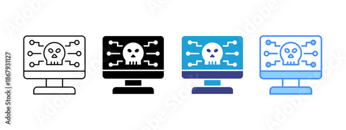 Malicious icon set multiple style collection