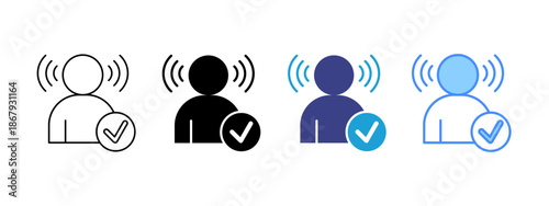 Awareness icon set multiple style collection