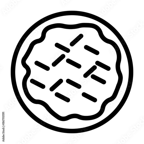 cookie cake line icon