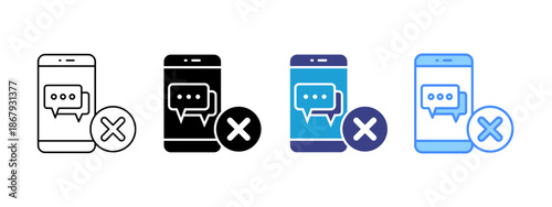 Fake Chat icon set multiple style collection