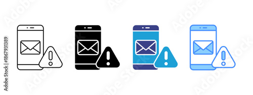 Scam icon set multiple style collection