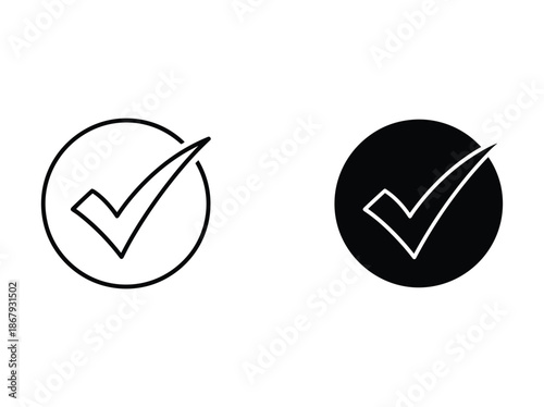 Check mark icons in circle