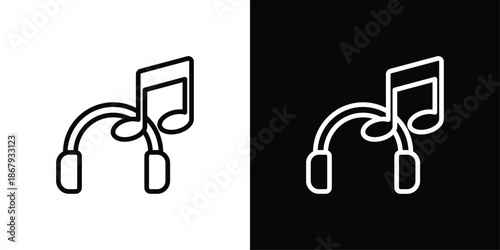 Music Icon Sheet Shopper Icon Set Black And White