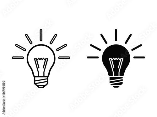 Creative idea light bulb illustration