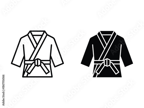 Martial arts uniforms with belt