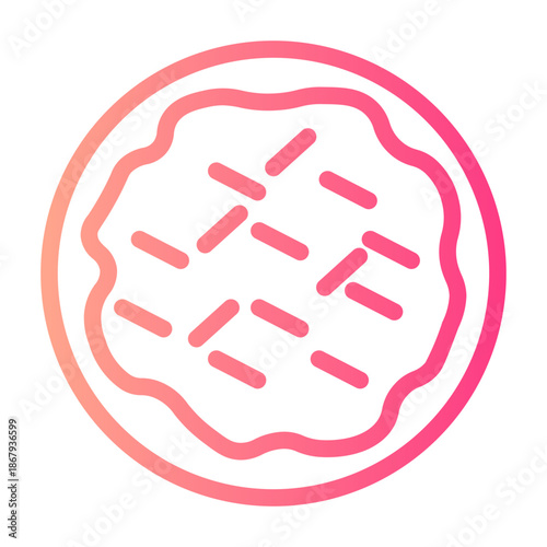 cookie cake gradient icon