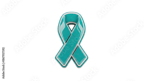 Teal Awareness Ribbon