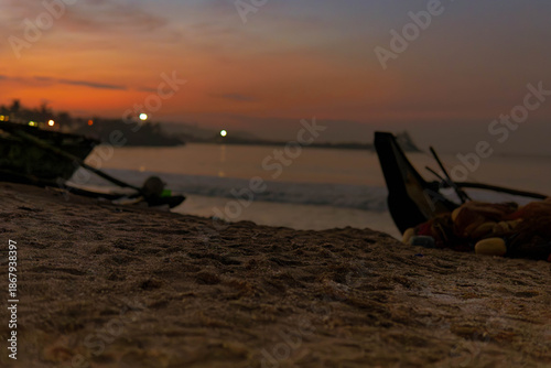 sunset on the beach