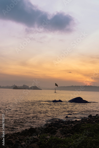 sunset in the sea