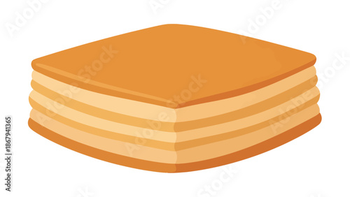 Layered Dessert Slice with Golden Crust Delicious Pastry Food Item