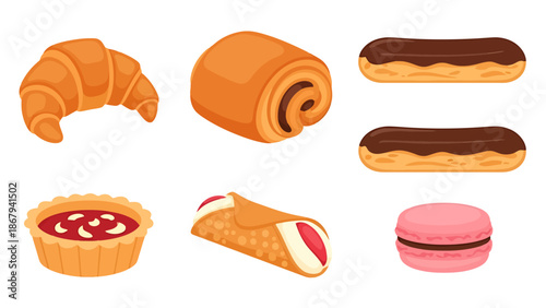 Assortment of Sweet Pastries Collection