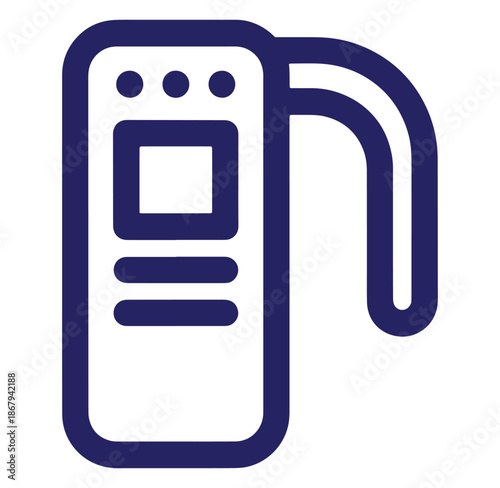 Vector illustration of a do not disturb door hanger icon with modern and minimalist design