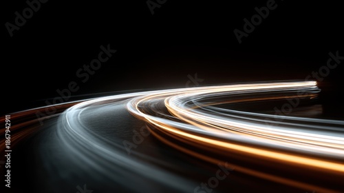 Light trail abstract