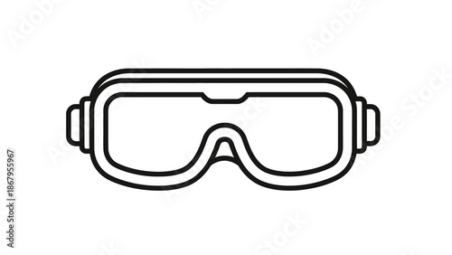 Modern goggles for diving and water sports activities