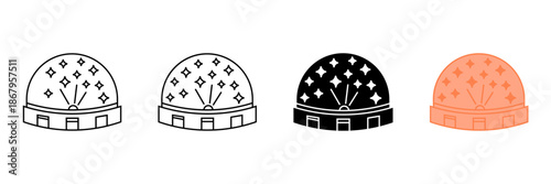 Set of minimalist beanie hat icons with transparent background, depicting winter clothing, cold weather apparel, and cozy fashion headwear, vector illustration