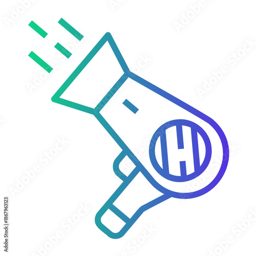 beauty salon Line Gradient Icon