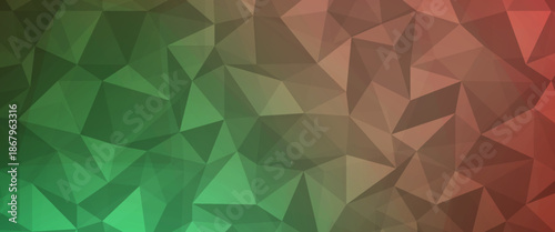 Light Green, Red vector triangle mosaic background. A completely new color illustration in a vague style. The elegant pattern can be used as part of a brand book.