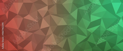 Light Green, Red vector triangle mosaic background. A completely new color illustration in a vague style. The elegant pattern can be used as part of a brand book.