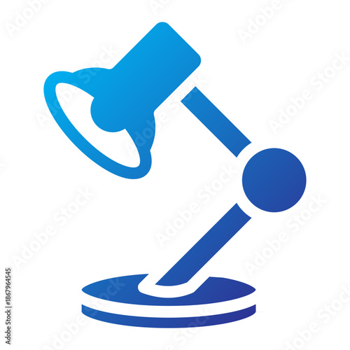 Gradient style icon of a desk lamp