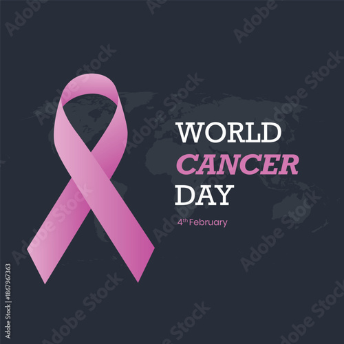 World Cancer Day Concept, February 4th: Closing the Treatment Gap. Poster or Banner Background for World Cancer Day, February 4th.