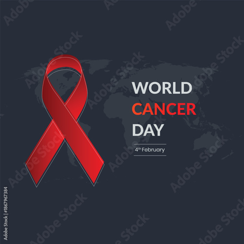 World Cancer Day Concept, February 4th: Closing the Treatment Gap. Poster or Banner Background for World Cancer Day, February 4th.