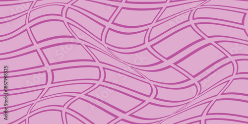 simple magenta outline rectangle wave pattern art for banner poster background.