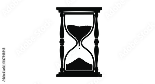 Classic hourglass silhouette symbolizing the passage of time and urgency