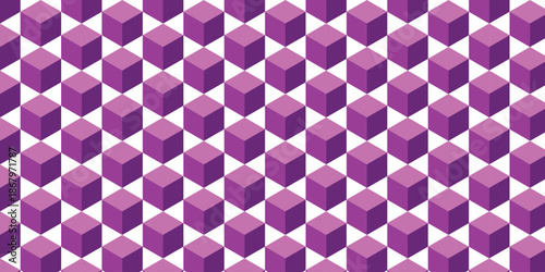 simple magenta 3d cube pattern for banner poster background.
