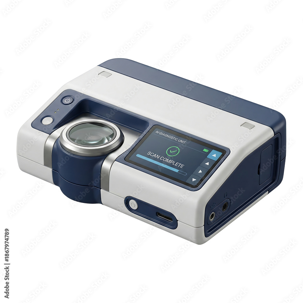 Obraz premium Advanced AI diagnostic unit with touchscreen display